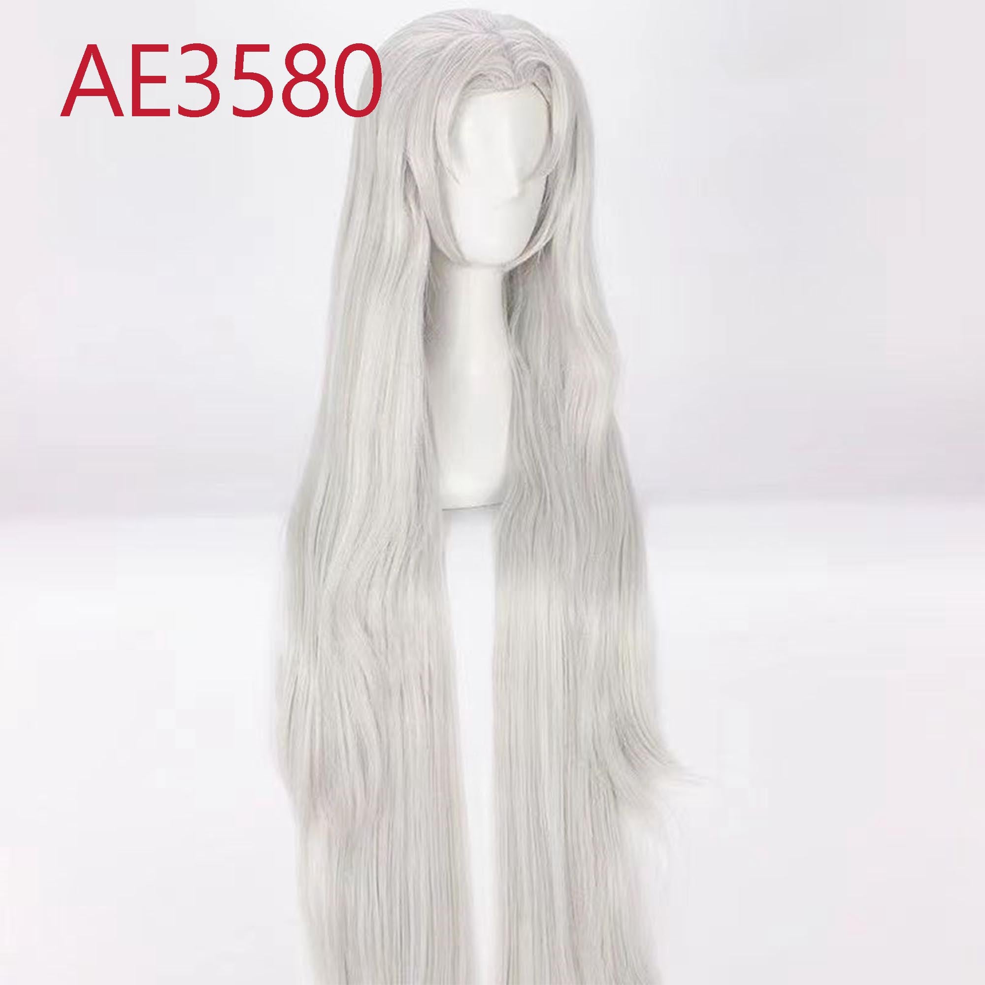 Anime Sesshomaru 100cm Long Wigs Cosplay White Straight Fake Hair for Inuyasha