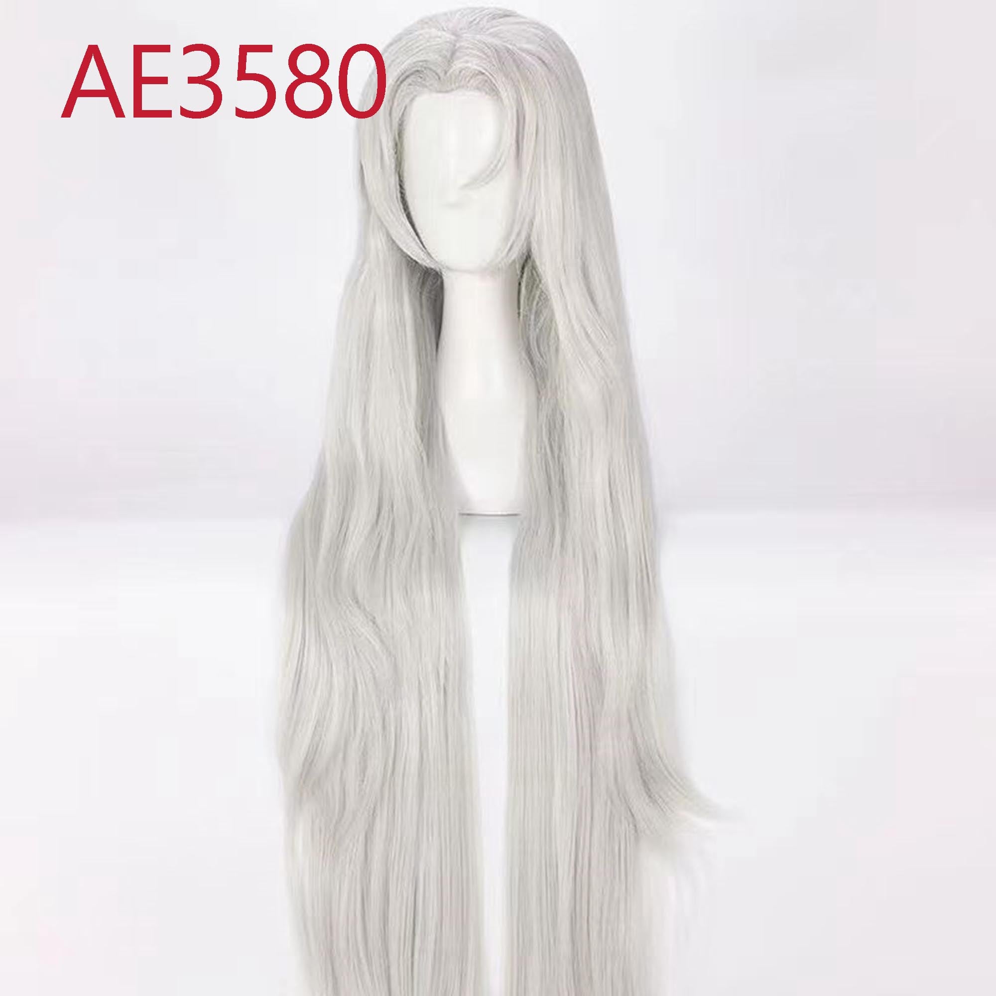 Anime Sesshomaru 100cm Long Wigs Cosplay White Straight Fake Hair for Inuyasha