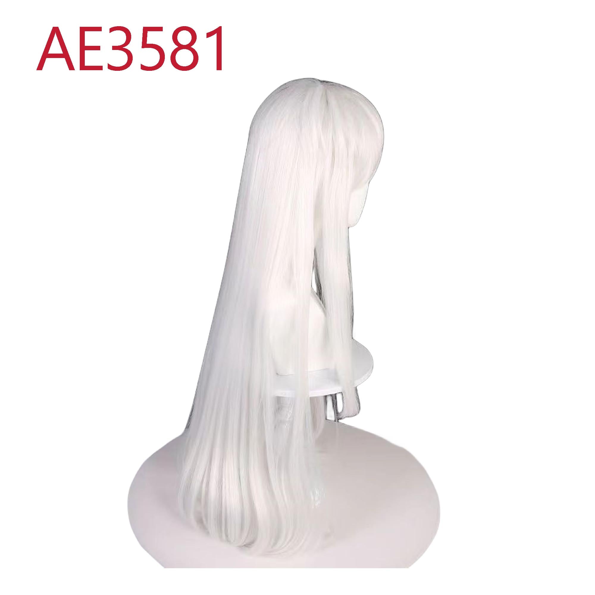 Anime Inuyasha 80cm Long Wigs with White Ear Cosplay White Straight Fake Hair for Inuyasha