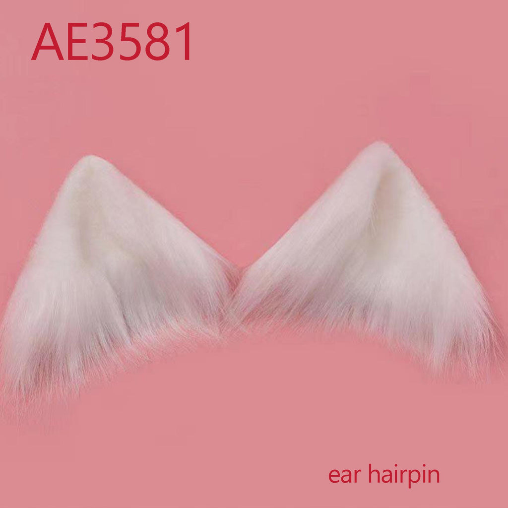 Anime Inuyasha 80cm Long Wigs with White Ear Cosplay White Straight Fake Hair for Inuyasha