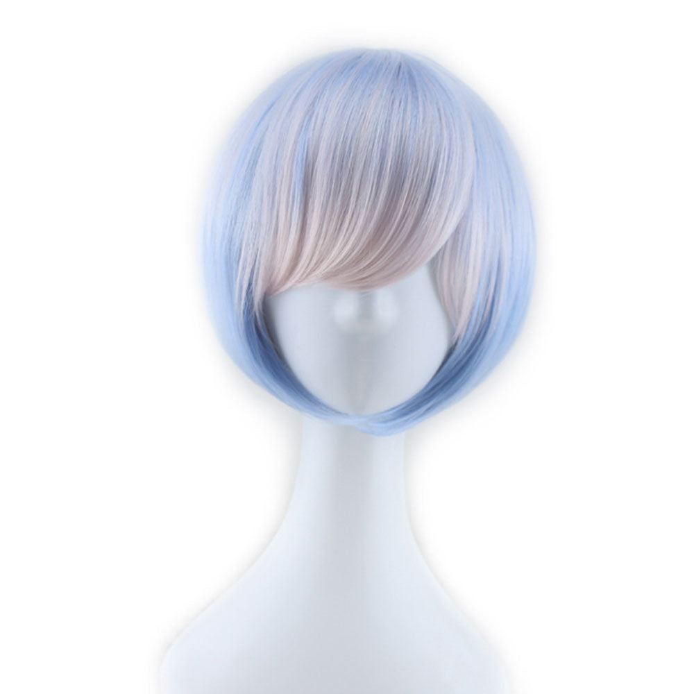 Anime Rem Ram Cosplay Wigs with Hairband 30cm Fake Hair for A Zero -Starting Life in Another World‌