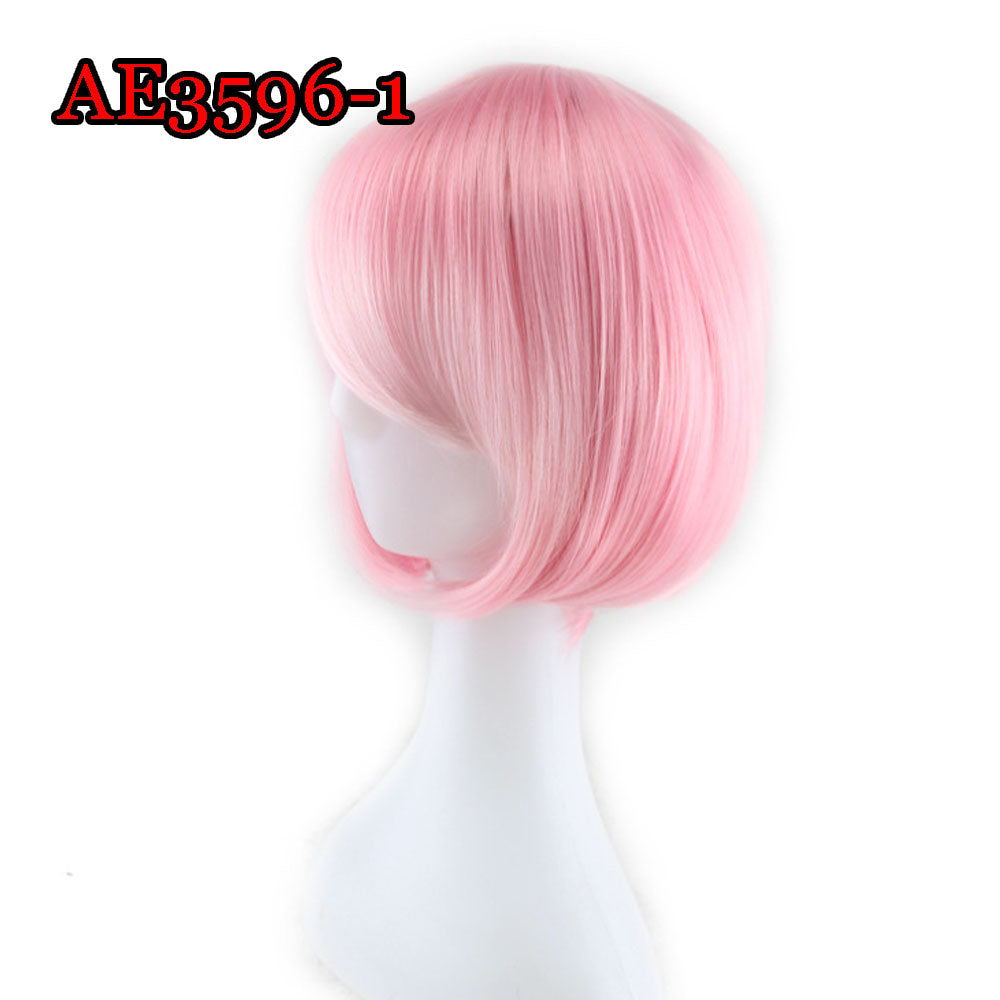 Anime Rem Ram Cosplay Wigs with Hairband 30cm Fake Hair for A Zero -Starting Life in Another World‌