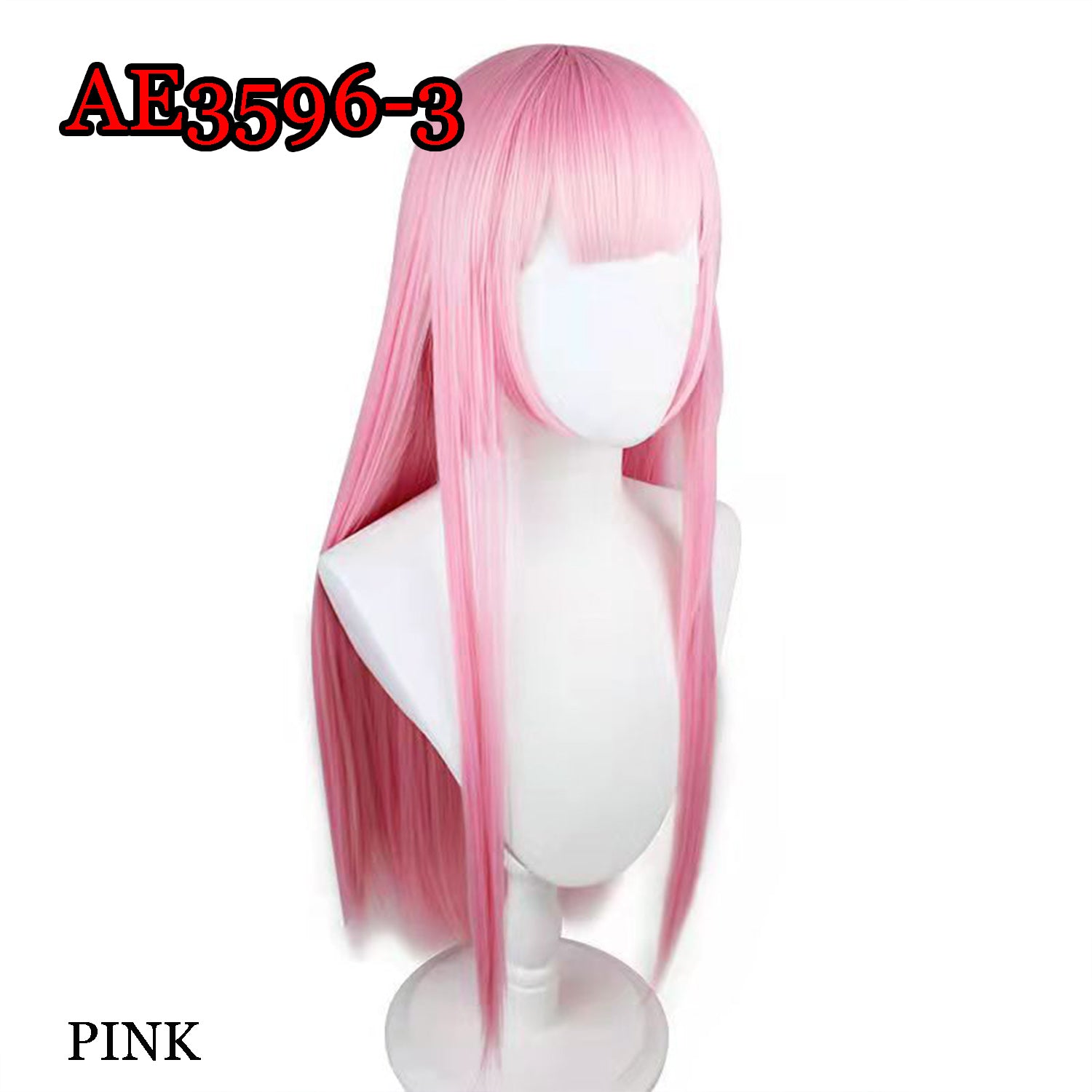 Anime Rem Ram 80cm Long Straight Wigs with Hairband Blue or Pink Cosplay Fake Hair for A Zero -Starting Life in Another World‌