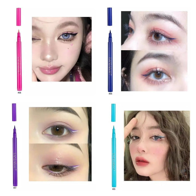 12 Colors Multi-Purpose Waterproof Liquid Eyeliner Set – Highly Pigmented Cosplay Beauty Pens