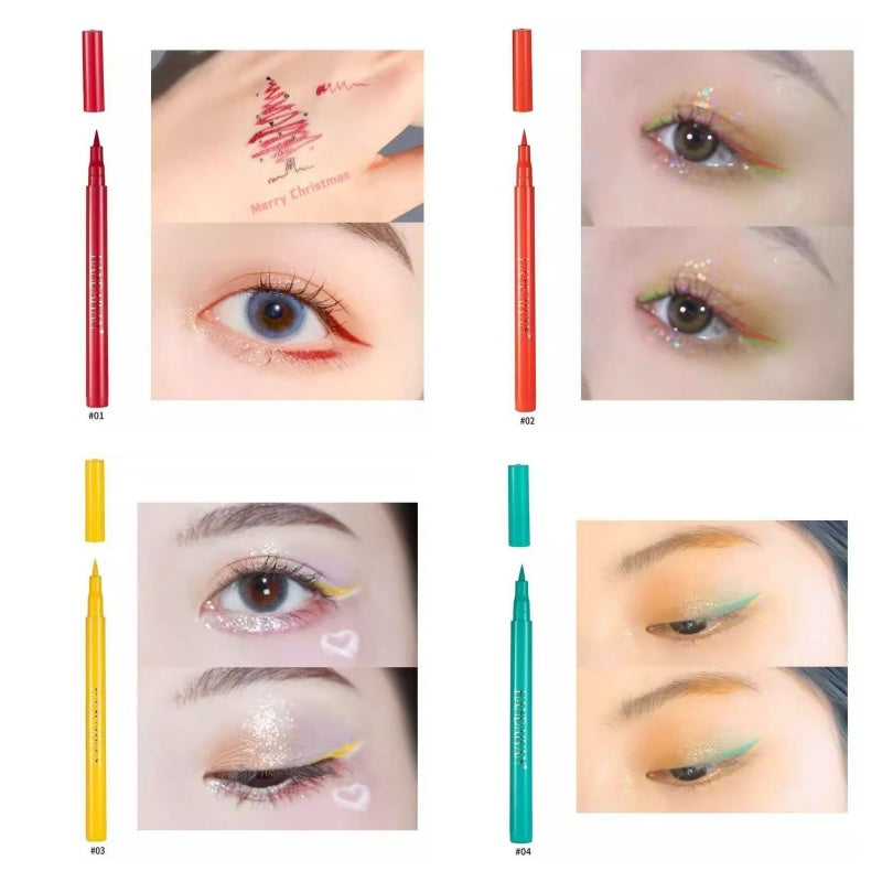 12 Colors Multi-Purpose Waterproof Liquid Eyeliner Set – Highly Pigmented Cosplay Beauty Pens