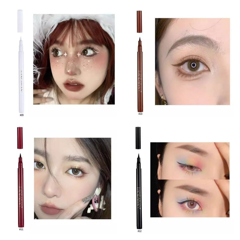 12 Colors Multi-Purpose Waterproof Liquid Eyeliner Set – Highly Pigmented Cosplay Beauty Pens