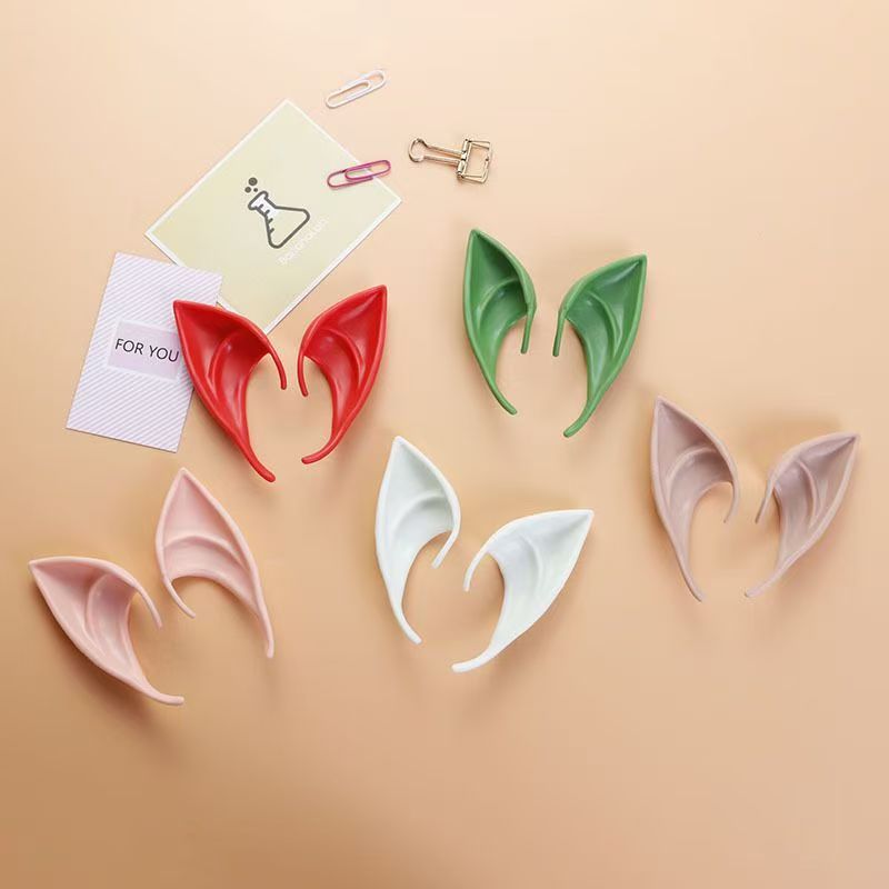 10cm/12cm Latex Elf Ears Cosplay Accessories Halloween Party Fairy Pixie Props Unisex