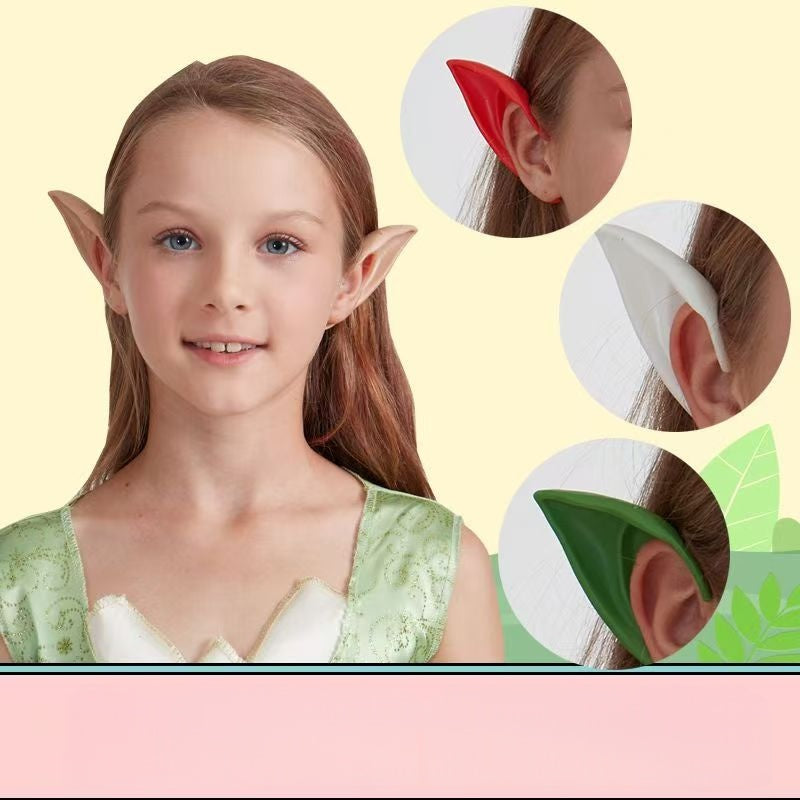 10cm/12cm Latex Elf Ears Cosplay Accessories Halloween Party Fairy Pixie Props Unisex