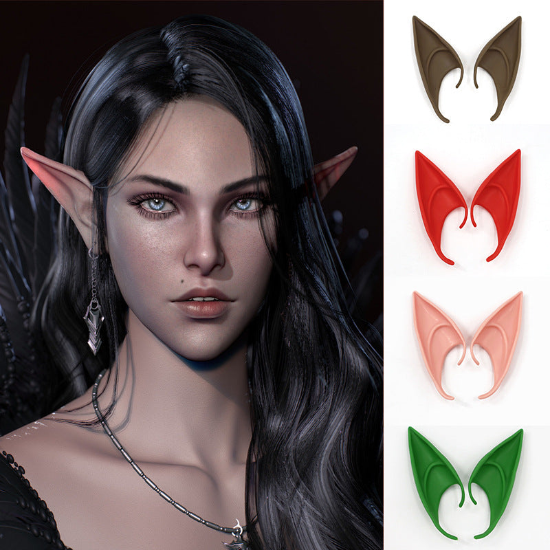 10cm/12cm Latex Elf Ears Cosplay Accessories Halloween Party Fairy Pixie Props Unisex