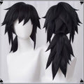 Black Puffy Long Wig-60cm Flip-Out with Ponytail Wig