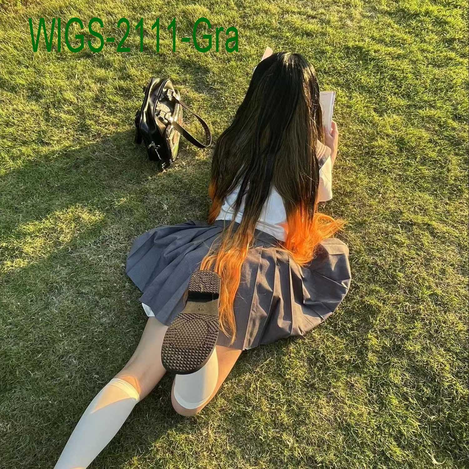 Black to Brown Ombre Long Wavy Cosplay Wig - 95cm Anime Cosplay Fake Hair