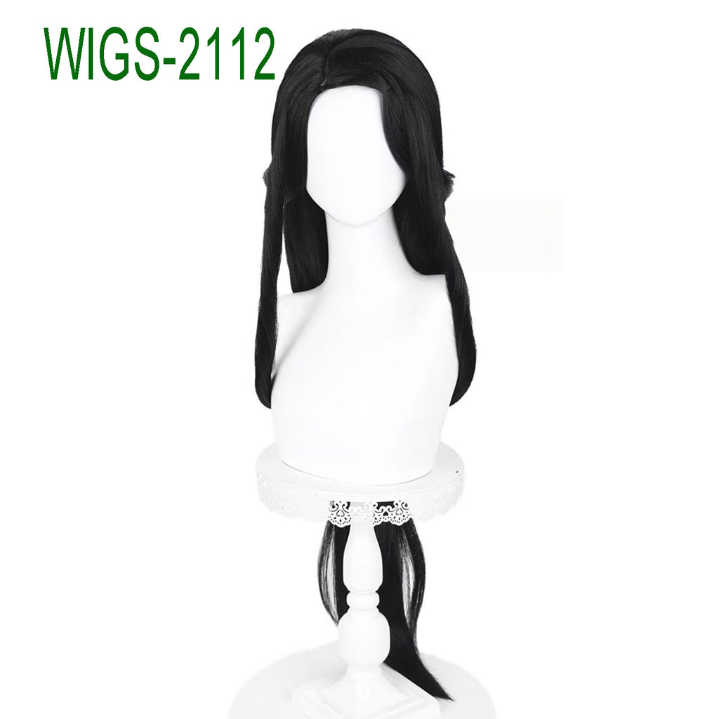 Black Long Straight Wig-100cm Anime Cosplay Ponytail