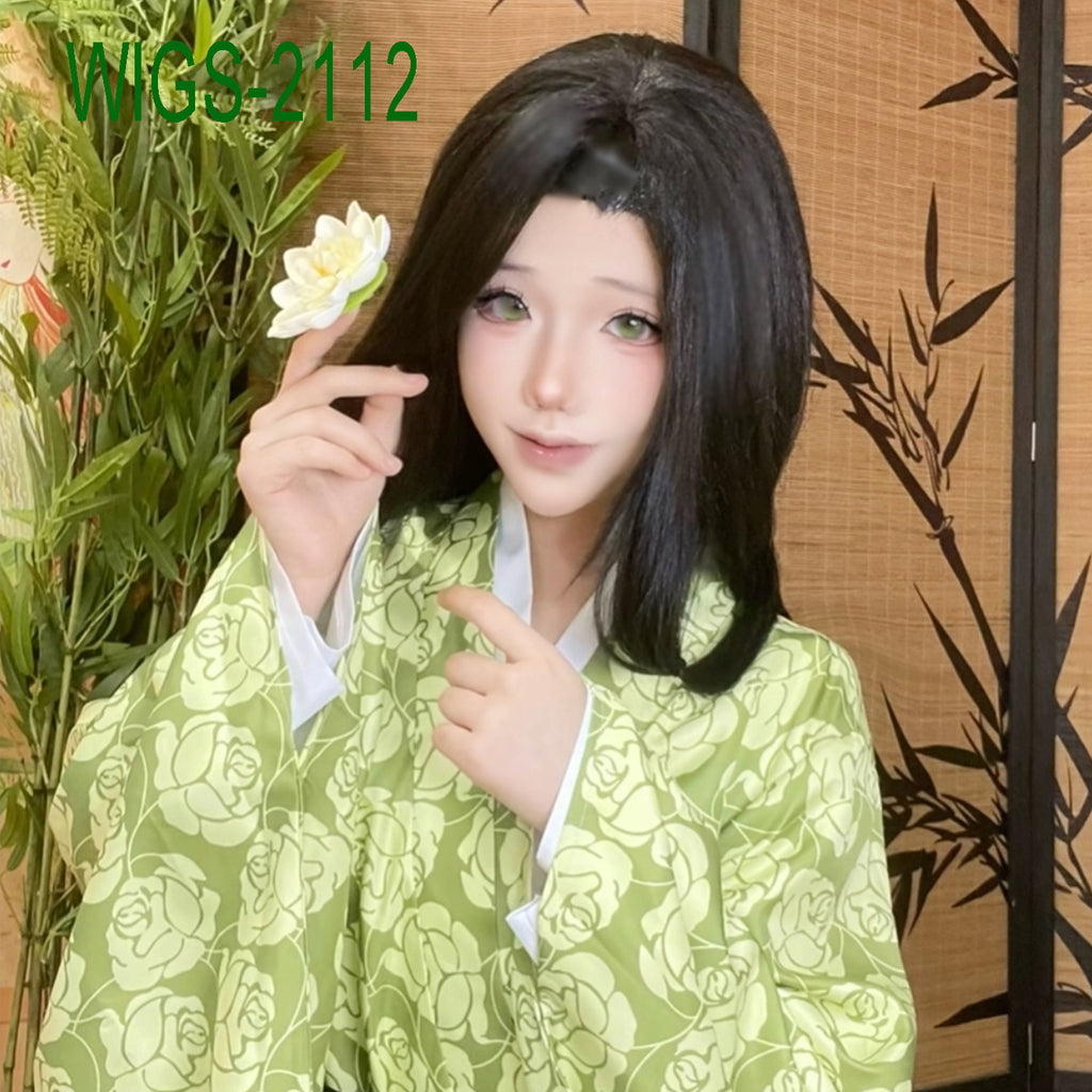 Black Long Straight Wig-100cm Anime Cosplay Ponytail