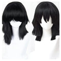 Black Layered  Short Straight Wigs-40cm Anime Cosplay Fake Hair