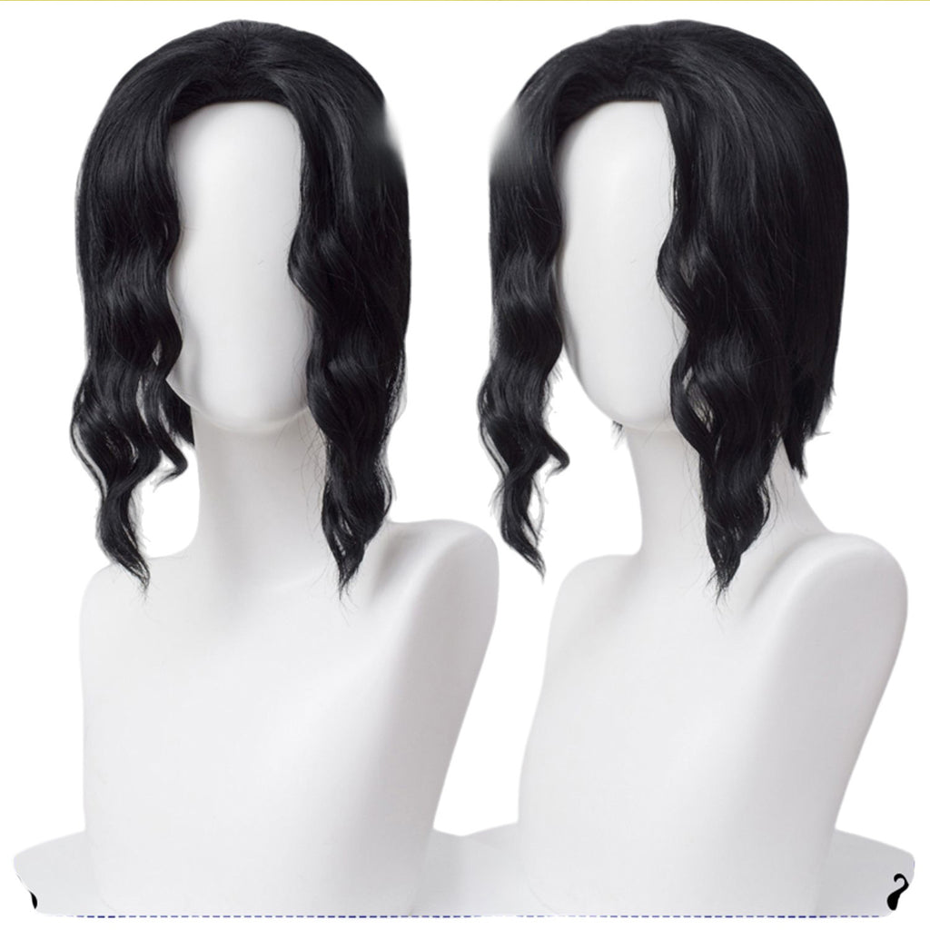 Black Curl Bangs Short Wig-30cm Anime Cosplay Fake Hair