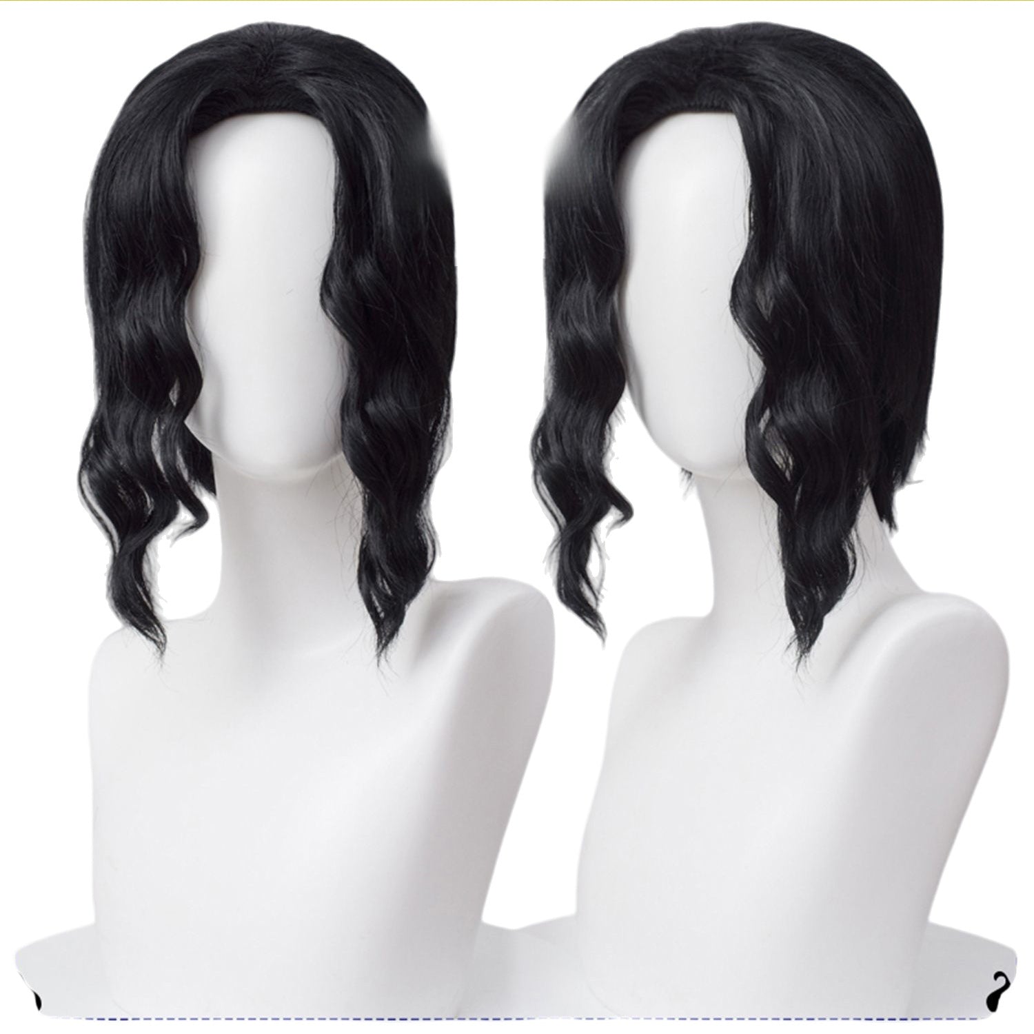 Black Curl Bangs Short Wig-30cm Anime Cosplay Fake Hair