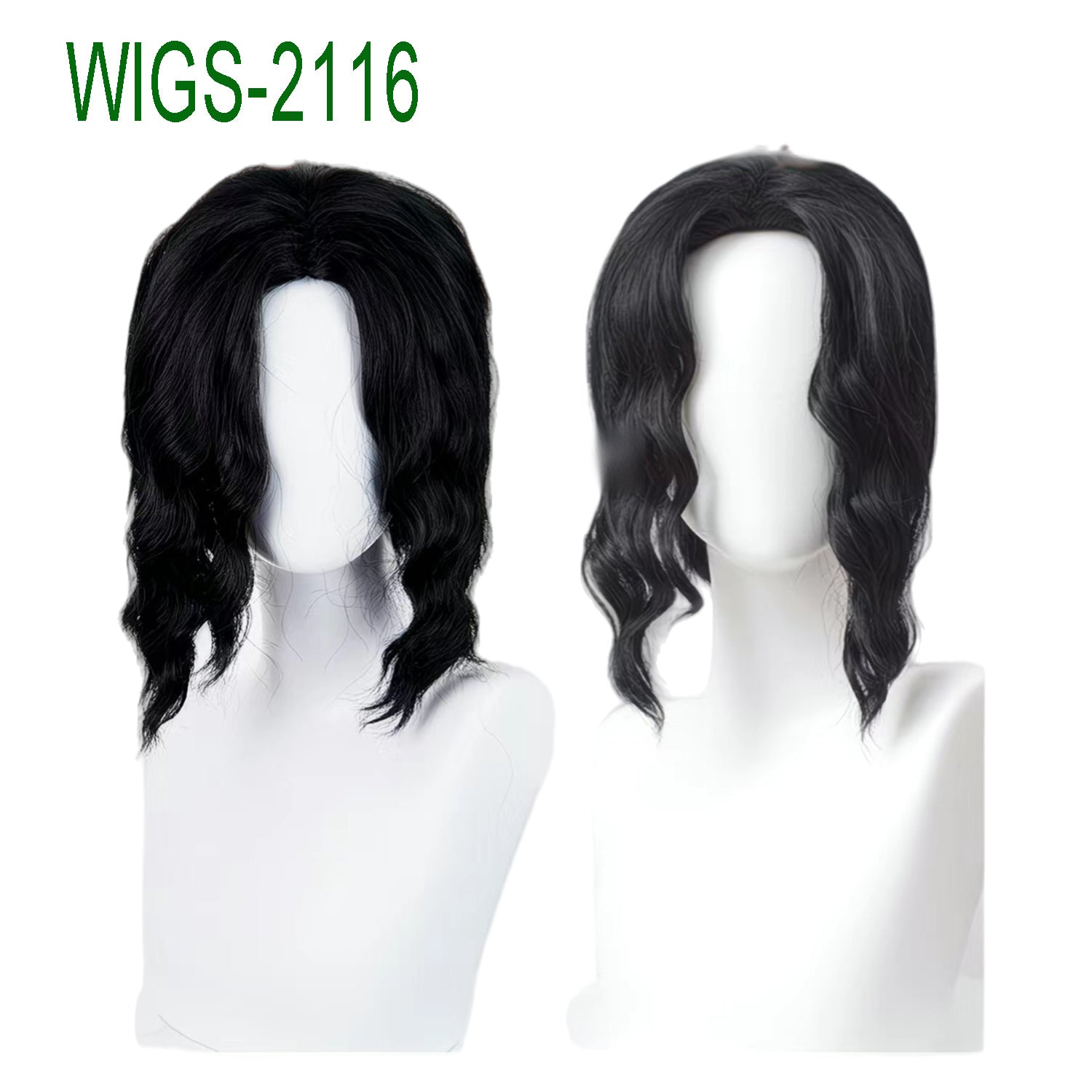 Black Curl Bangs Short Wig-30cm Anime Cosplay Fake Hair