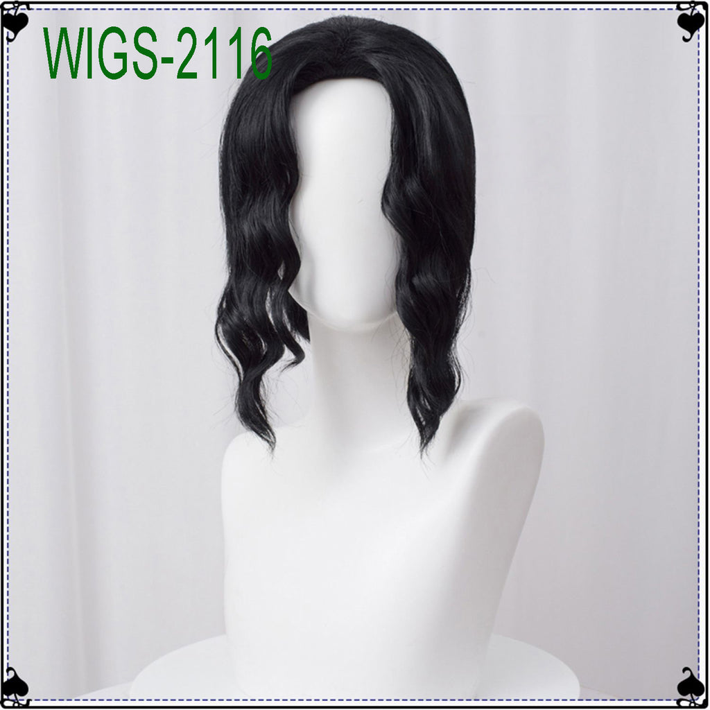 Black Curl Bangs Short Wig-30cm Anime Cosplay Fake Hair