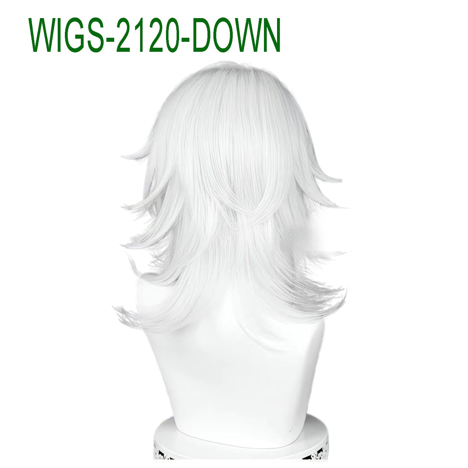 Silver Gray Straight Wigs-35-40cm Anime Cosplay Fake Hair