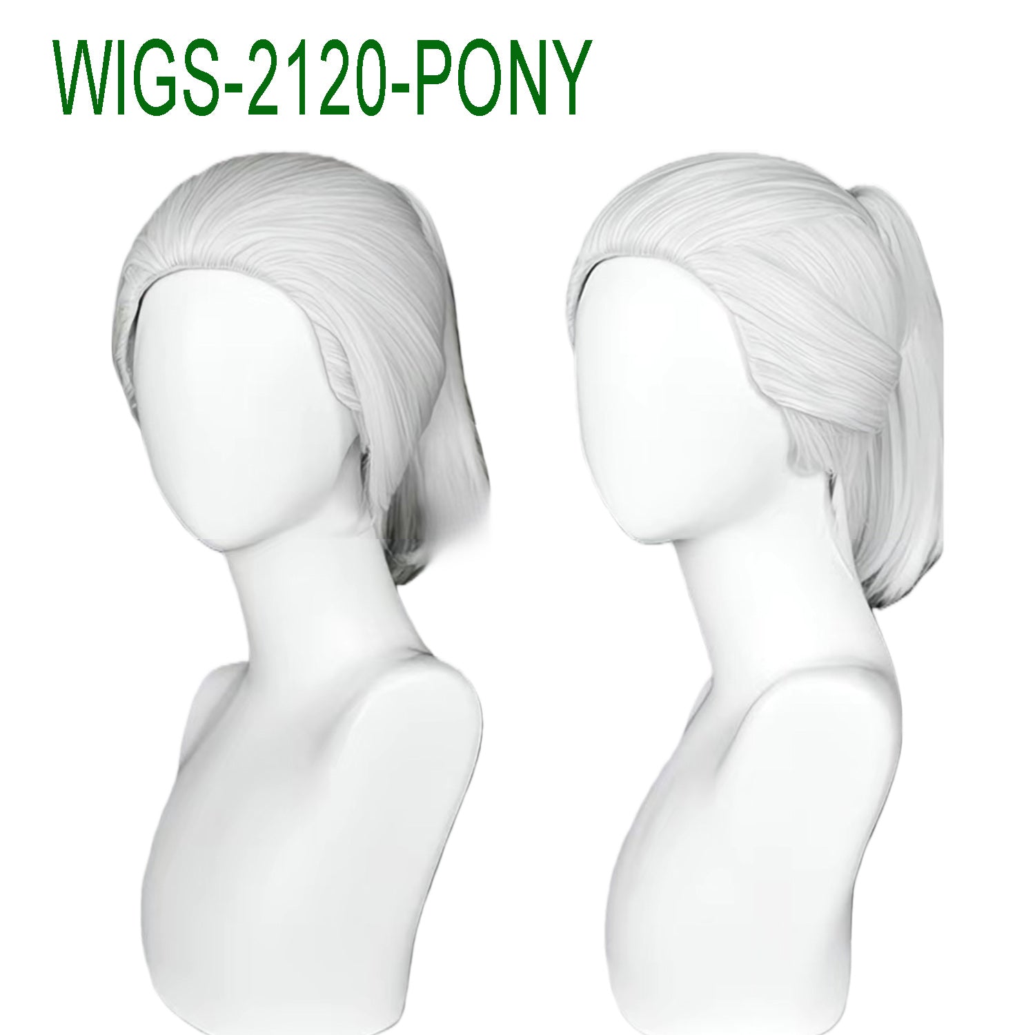 Silver Gray Straight Wigs-35-40cm Anime Cosplay Fake Hair