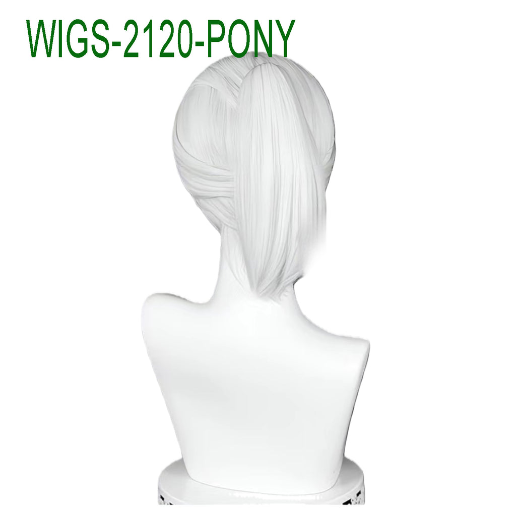 Silver Gray Straight Wigs-35-40cm Anime Cosplay Fake Hair