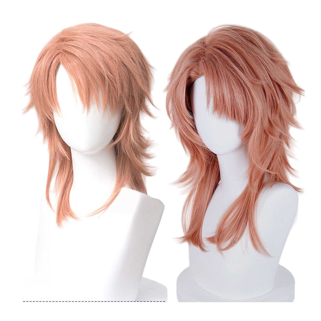 Orange Pink Anime Wigs - 40cm/55cm Long Curl Cosplay Wig
