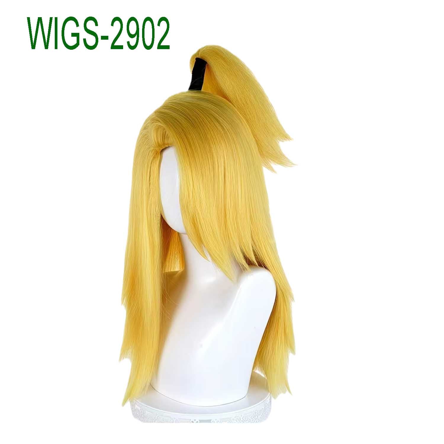 Yellow Anime Wigs with High Ponytail - 64cm Long Straight Cosplay Wig