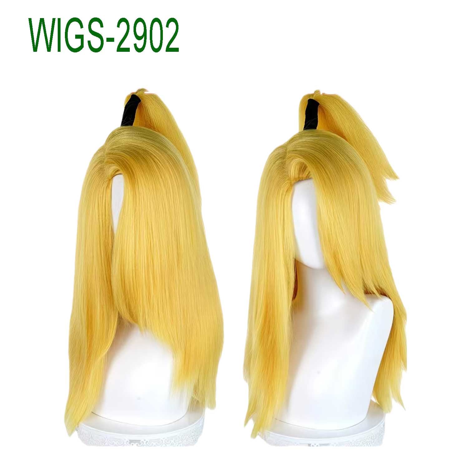 Yellow Anime Wigs with High Ponytail - 64cm Long Straight Cosplay Wig