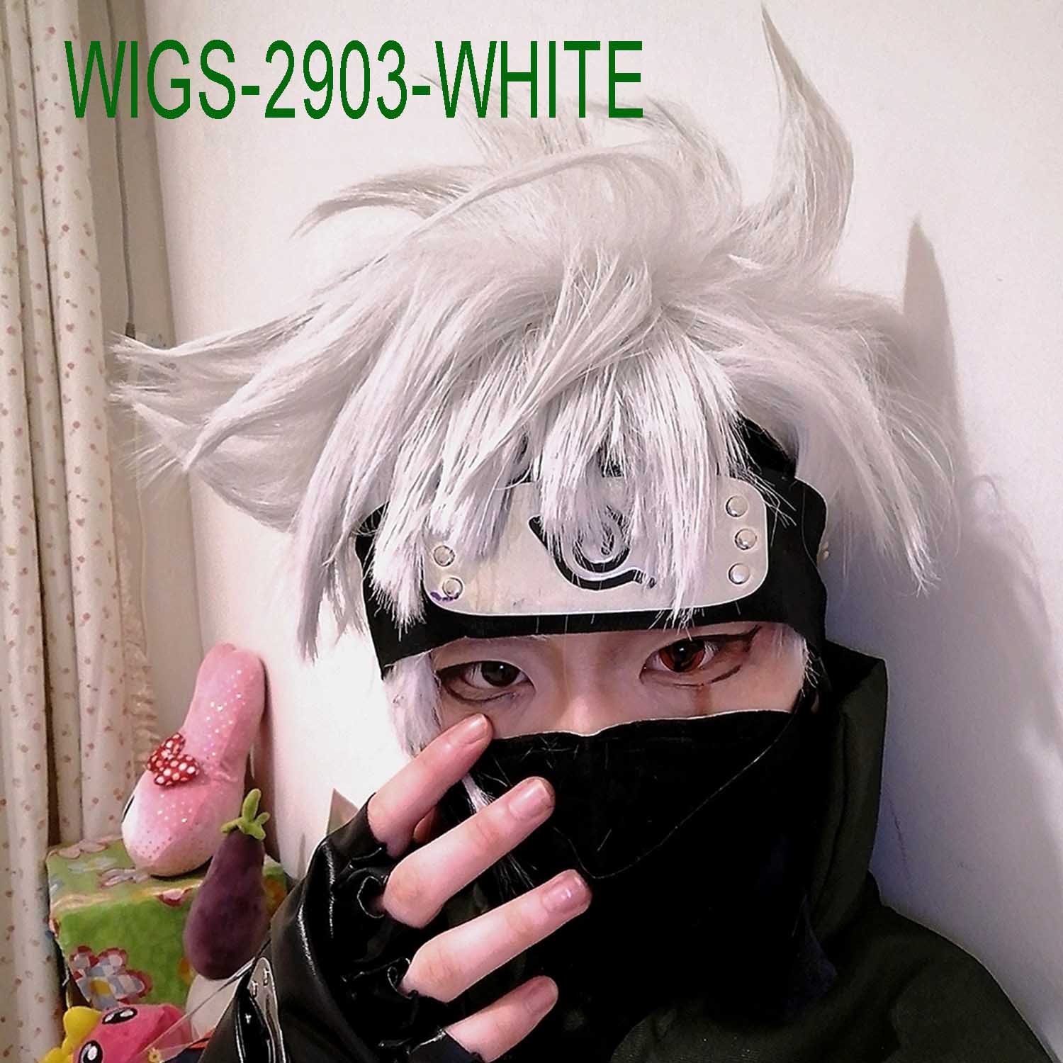 Silver Gray/White Cosplay Wigs with Ends Flipped out - 30cm Short Cosplay Wig